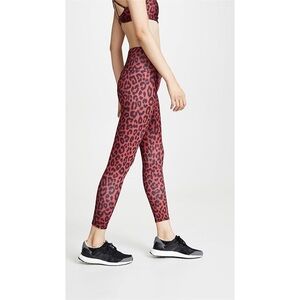ONZIE HIGH BASIC MIDI LEGGING IN RED LEOPARD SIZE XSMALL